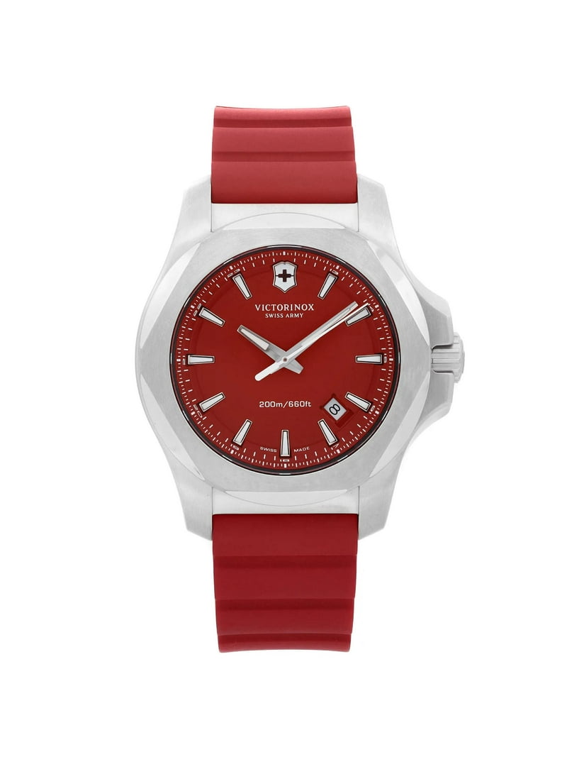 Victorinox Swiss Army I.N.O.X 43mm Steel Red Dial Quartz Mens