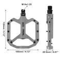 thumbnail image 2 of Motoforti 1Pair Mountain Bike Pedals Non-Slip Bike Pedals Platform Bicycle Flat Pedals 9/16" Gray, 2 of 7