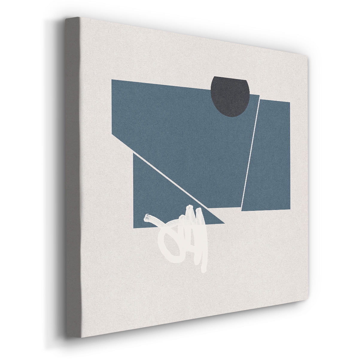 Wexford Home Blue Felt I-Premium Gallery Wrapped Canvas, 24" x 24" - Ready to Hang