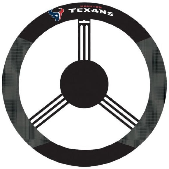 Cubierta de volante Fremont Die NFL de los Houston Texans, fabricada en poliéster y gamuza, se adapta a la mayoría de volantes estándar, colores negro y del equipo