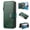 Green, variant on For iPhone 17 Pro Wallet [Support Magsafe Charger] Flip Magnetic Detachable 2 in 1 Flip PU Leather Phone Case with Card Slots [RFID Blocking], Zipper Bag, Kick-Stand Cover,Green