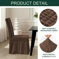 thumbnail image 3 of Vireellx Dining Chair Covers Set of 2, Universal Stretch Dining Room Chair Covers with Skirt, Removable Parsons Chair Slipcover for Kitchen Wedding Party Banquet, 3 of 8