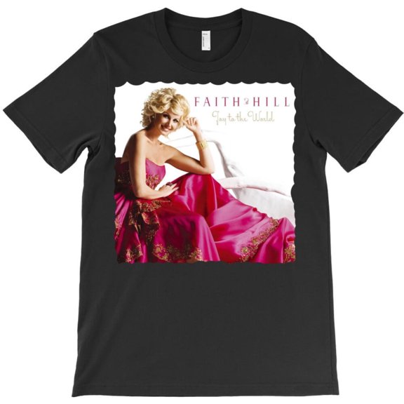 Faith Hill Joy To The World Funny Christmas Holiday Music Graphic Retro Art Unisex Classic T-Shirt A071, From S to 5XL
