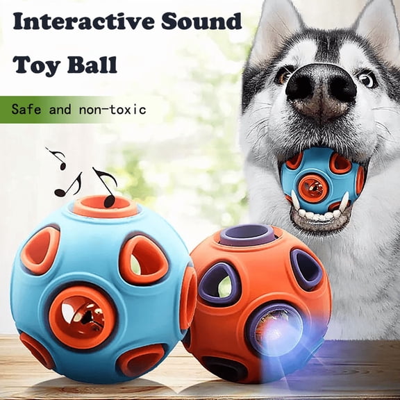 [2 Pack] Dog Balls with Bells – 2 Inch Rubber Bouncy Balls for Puppies & Small Dogs, Interactive Chew Toys for Training, Fetch & Playtime, Durable Pet Toys for Indoor & Outdoor Fun