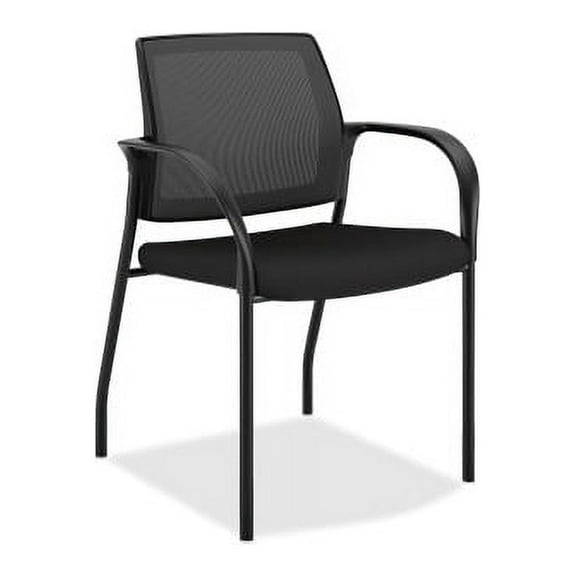 HON Ignition 4-Leg Stacking Chair Foam Seat - Black Back - Four-legged Base - 18" Seat Width x 18" Seat Depth - 25" Width x 21.8" Depth x 33.5" Height - 1 Each
