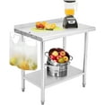 thumbnail image 2 of Stainless Steel Work Table 48x24 Inch, Heavy Duty Food Prep Worktable with Adjustable Undershelf for Commercial Kitchen Restaurant, 2 of 9