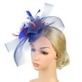 thumbnail image 4 of Fascinator Fascinator Faux Feather: Veil Hair Clip Fascinator Hat Fascinateur de mariage, 4 of 10