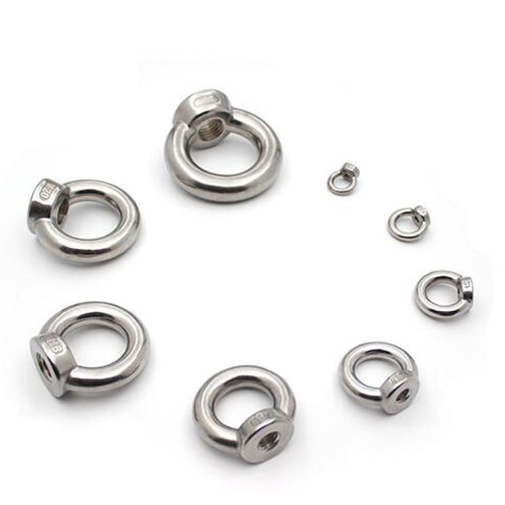 M8 A4 MARINE GRADE STAINLESS STEEL LIFTING EYE NUTS FEMALE EYE BOLTS