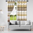 thumbnail image 4 of Nanqianyi Brown and Yellow Blackout Curtains for Bedroom, Room Darkening Thermal Insulated Drapes 52Wx96L, 2 Panels, 4 of 8