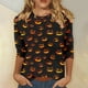 thumbnail image 1 of Ailaofu 3/4 Length Sleeve Women Tops Crew Neck Blouses Dressy Casual Summer T Shirts Loose Fit Business Work Clothes, 1 of 4