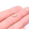 thumbnail image 4 of 14 Karat Gold Multi-Gem Crown Prong Set Bendable Hoop Ring, 4 of 5