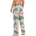 thumbnail image 6 of Flamingo Tropical Floral Pattern Mens Pajama Pants Sleepwear Lounge Men's Pajama Bottoms Gift for Family, 6 of 7