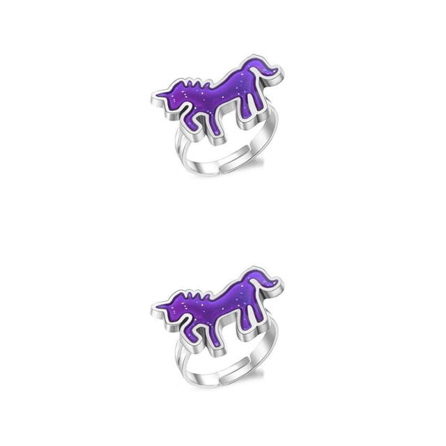 Anillo de humor Sonducket Color cambiable ajustable para Niños unicornio