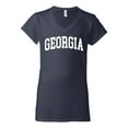 thumbnail image 2 of Wild Bobby State of Georgia College Style Women Standard V-Neck Tee, 2 of 6
