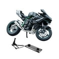 thumbnail image 2 of Modelo de motocicleta a escala 1:10, simulación, decoración creativa de decoración de escritorio creativo coleccionable juguete con sonido y luz para Gris con soporte, 2 of 9