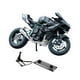 thumbnail image 2 of Modelo de motocicleta a escala 1/10 juguete de motocicleta, colección, adorno de aleación robusto realista con sonido y luz para niños regalos para Gris con soporte, 2 of 8