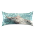 thumbnail image 3 of Dailycode Satin Pillow Case Queen Silk Pillow Cover for Hair and Skin Envelope Closure Cat Floating in Water 20"x30", 3 of 9