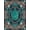 Blue Teal, Pattern 10, variant on ODIKA Turtle Stained Mosaic Ocean Border Entryway Teal Beachy Nautical Flowing Dynamic for Playroom, Bedroom, Reading Nook, Pet Friendly & Kids Safe Play