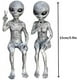 thumbnail image 5 of Figura de jardín de resina, estatua alienígena de 2 piezas, adornos de estatua de jardín al aire libre, estatuilla alienígena, estatua extraterrestre, decoración interior y exterior TUNC Sencillez, 5 of 5