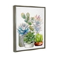 thumbnail image 3 of Stupell Industries Mixed Potted Succulent Garden Botanical & Floral Painting Gray Floater Framed Art Print Wall Art, 3 of 6
