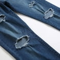 thumbnail image 5 of dzxyzu Men's Ripped Jeans Slim Fit Stretch Jeans Distressed Fashion Comfort Denim Pants with Pockets, 5 of 7