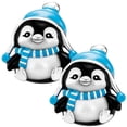 thumbnail image 1 of Dije plata s925 invierno azul XmasPenguin01 2Pzas Plata S925 Chapa Separador Fijo Pingüino Navideño Plata/Azul Caja Blan, 1 of 3