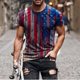 thumbnail image 2 of Hombres Casual cuello redondo Popular 3D bandera digital impresión pulóver Fitness deportes pantalones cortos mangas camiseta blusa Pompotops oipoqjl32479, 2 of 5