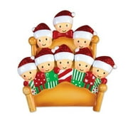 Bed Heads Family of 8 Personalized Christmas Ornament DO-IT-YOURSELF