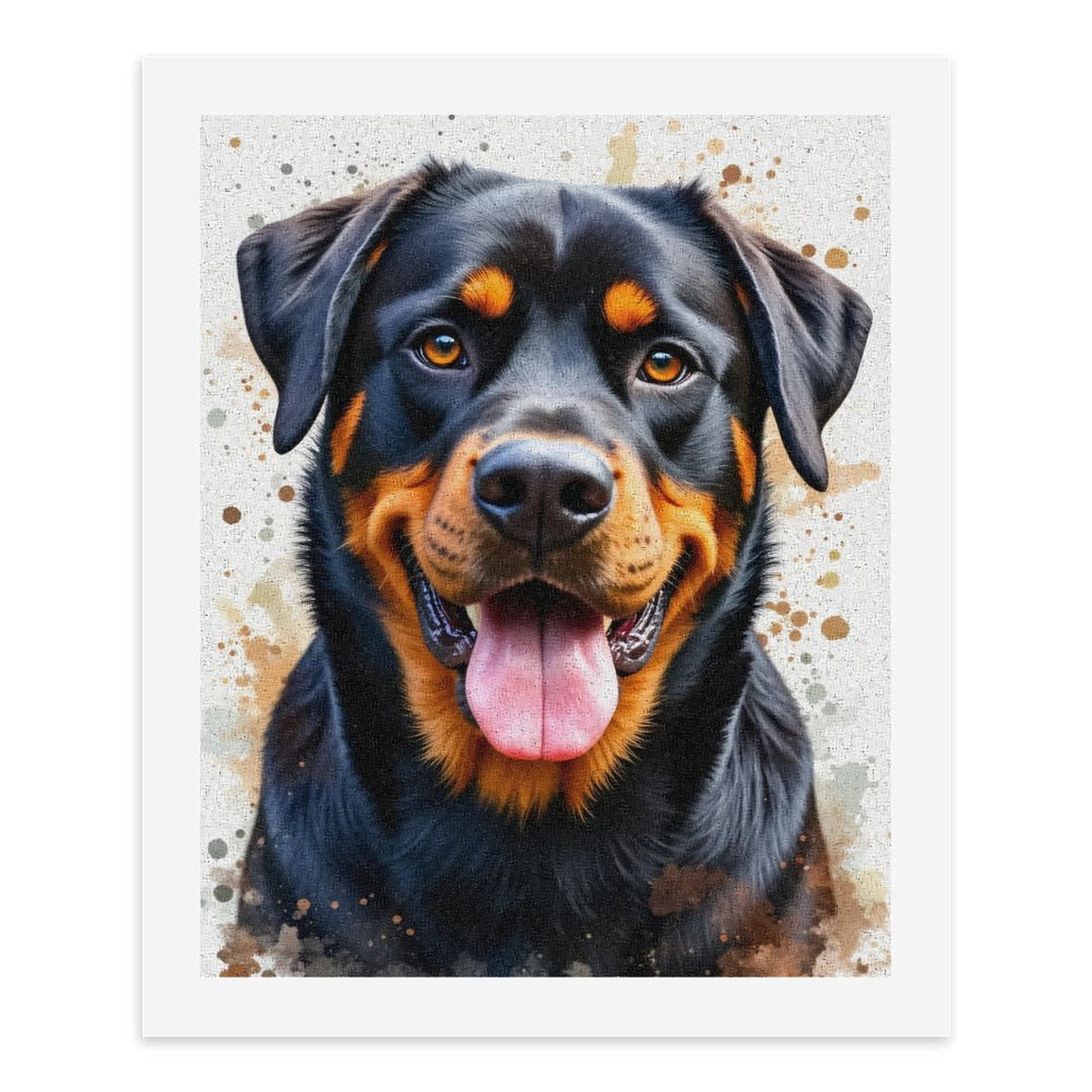Paint By Numbers Kit for Adults Beginner - DIY Joyful Dog Portrait Art Canvas Painting Kits for Adults, Frameless Paint By Number for Adults for Home Wall Decor 16x20 Inch