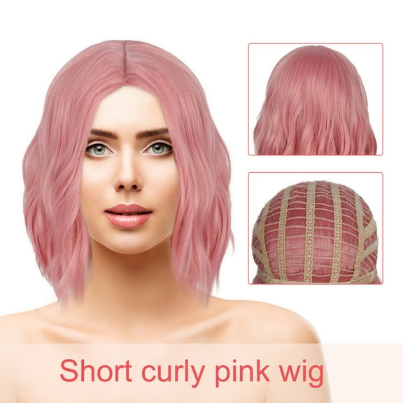 SUCS Straight Sleek Long Full Hair Wig Short Wavy Curly Hair Bob Bangs Cosplay Party