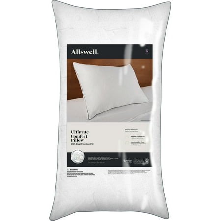 Allswell Ultimate Comfort Bed Pillow with Dual Function Fill, King
