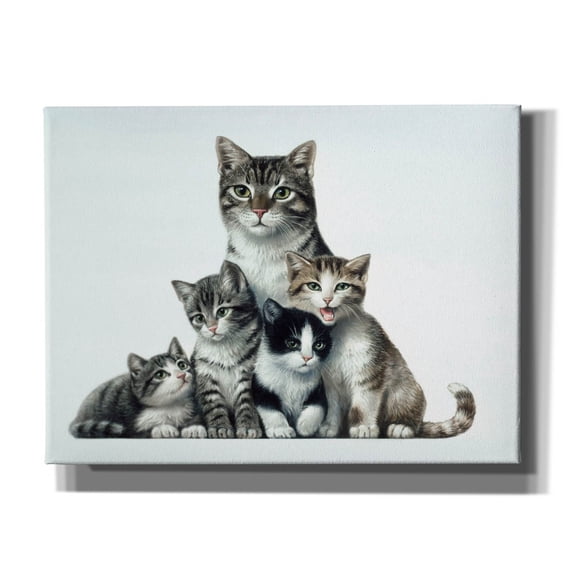 Epic Graffiti 'Cat Family 2' by Harro Maass, Canvas Wall Art, 16"x12"
