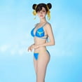 thumbnail image 5 of [Officially Licensed] Street Fighter Chun-Li Inspired Two- Piece Swimsuit for Women with Cover-Up, 5 of 7