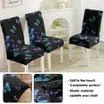 thumbnail image 5 of Washable Butterfly Floral Dining Chair Covers Set of 4, Stretch Polyester Slipcovers, Removable Seat Protector for Banquet or Home, 5 of 7