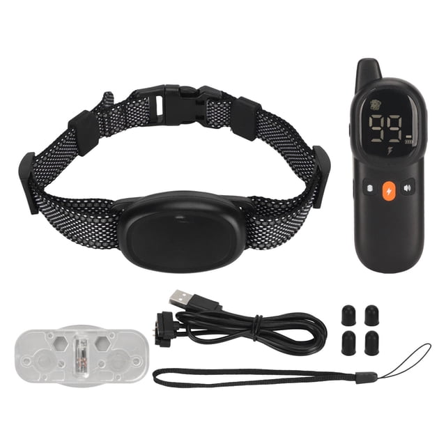 Collar de choque para perros Ormromra IP67 impermeable 3 modos de entrenamiento de corteza