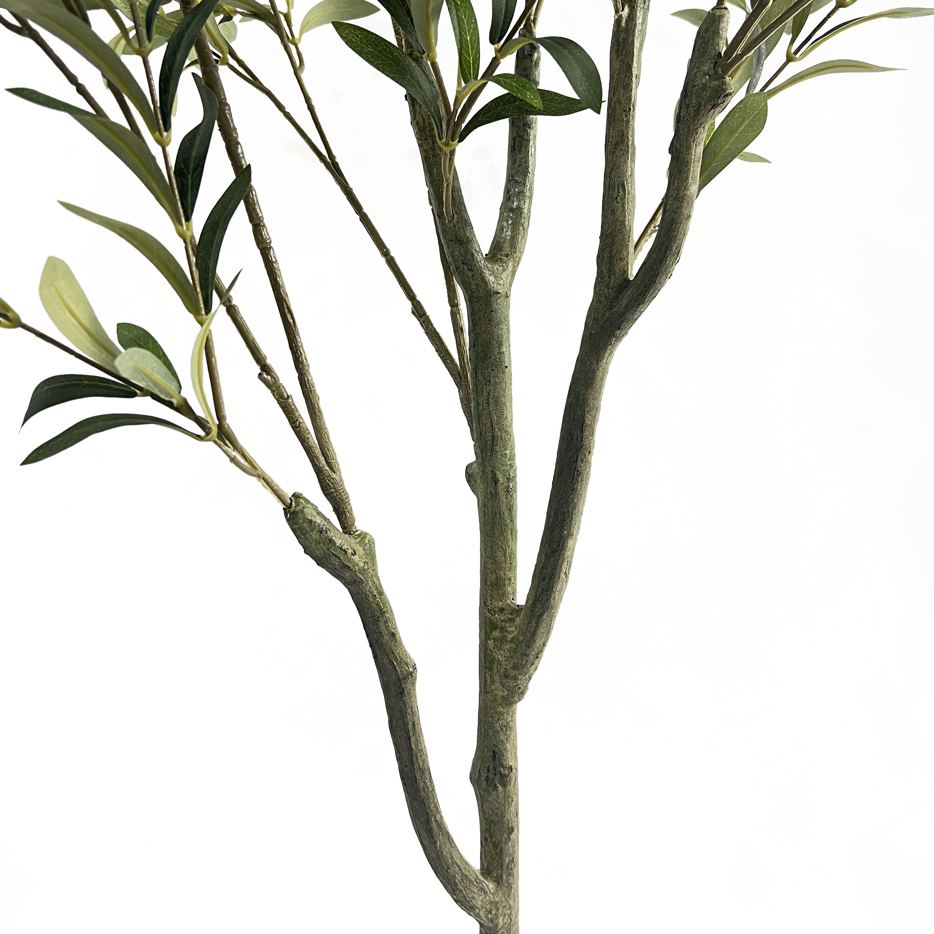 Euroco 4.9FT Artificial Olive Tree, 59" Tall Fake Potted Olive Silk Tree with Pot & Natural Trunk for Home Office Living Room Decor Indoor