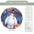 thumbnail image 2 of Baymax: Grandes héroes-theme Fitted Round Tablecloths Elastic Edged Table Covers Waterproof Table Cloth for Kitchen Holiday Party Tables Decor 120cm, 2 of 6