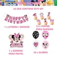 thumbnail image 2 of Globos decorativos para cumpleaños alusivos a Minnie, 2 of 6