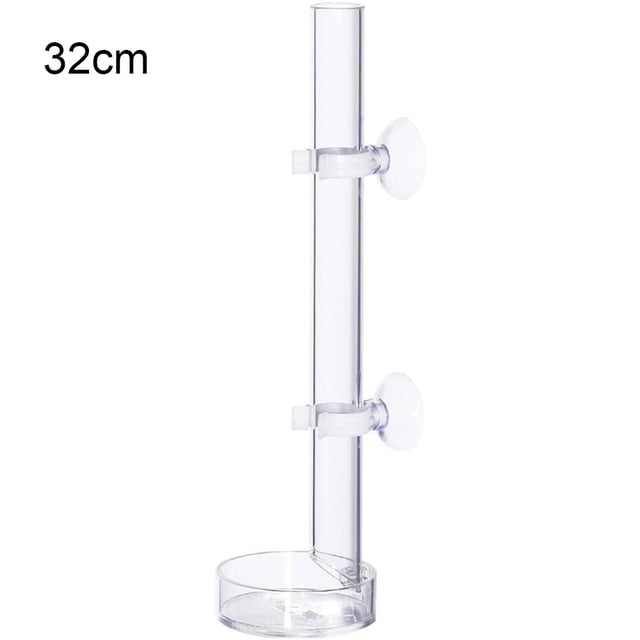 Tubo y placa alimentador de camarones y peces, tubo de alimentación de camarones transparente acrílico, alimentador de tanque de peces de acuario para peces tropicales de camarones de cristal