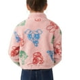 thumbnail image 2 of Powerpuff Girls Sherpa Coat Jacket, Fleece Mock Neck Full Zip Coat for Little Girls 4-6X, 2 of 5