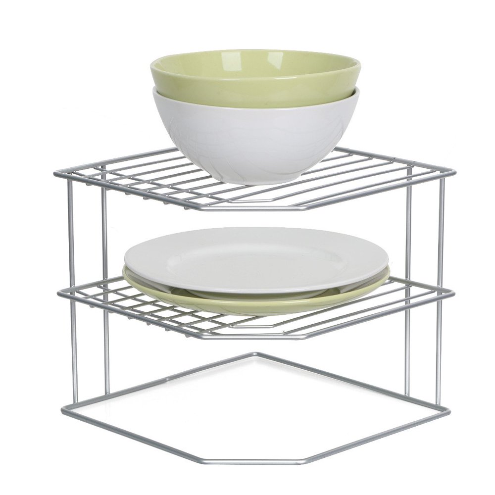 Silver Corner Dish Rack