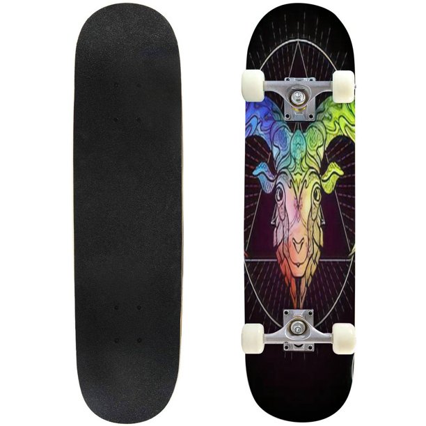 Civic Terug, terug, terug deel Hulpeloosheid Aries sheep ram Zodiac sign Astrological horoscope collection Outdoor  Skateboard Longboards 31"x8" Pro Complete Skate Board Cruiser - Walmart.com