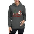 thumbnail image 5 of Black*Friday Chaoheng Hoodies for Women Plus Size Women's Thermal Flocked Christmas Print Hoodie,Brushed Fleece Lined Long Sleeve Pullover Womens Fall Clothes on Sale, 5 of 7