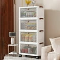 thumbnail image 2 of golytefs 4 Layers Foldable Storage Cabinet with Doors & Wheels Stackable Storage Bins, 2 of 9