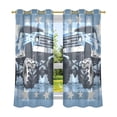 thumbnail image 2 of Blue Monster Truck Blackout Curtains Thermal Insulation 63 inch Grommet for Bedroom Living Room Bathroom Kitchen Windows 2 Pack, 2 of 6