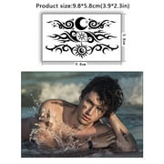 Yazhiji Tiny Waterproof Temporary Tattoos - 60 Sheets, Moon Stars Constellations Music Compass Anchor Words Lines Flowers for Kids Adults Men and Women