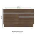 thumbnail image 2 of Mueble de Cocina Para Tarja Madesa Glamy 120 cm 1 Puerta y 2 Cajones (Sin Tablero ni Tarja) Marrón, 2 of 8