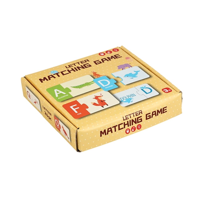 B Educational Puzzle Cards For Children With World Animals And English Words For Early Learning