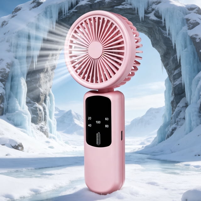 ICQOVD Desktop Fan Handheld Rechargeable Mini Fan 3 Speed Usb Small Fan Hands-Free Portable Cooling for Summer Outdoor Work