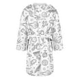 thumbnail image 5 of Women's Fleece Plush Robe Long Warm Plush Bathrobe Loungewear Jacket Printed Comfort Robe, 5 of 5